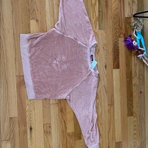 Kondi dream pink velour sweatshirt!
